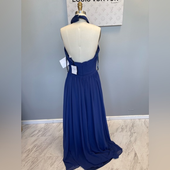 ame and Partners Blue Gown- size 8 - Picture 7 of 9